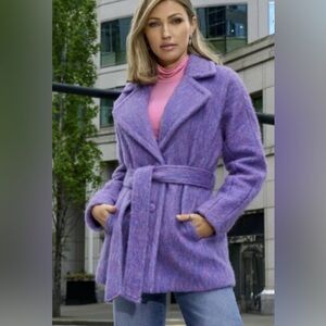 NWT Boston Proper Lavender Teddy Jacket